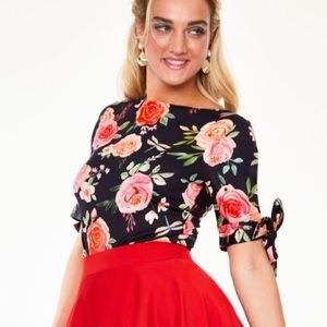 Voodoo Vixen black floral top